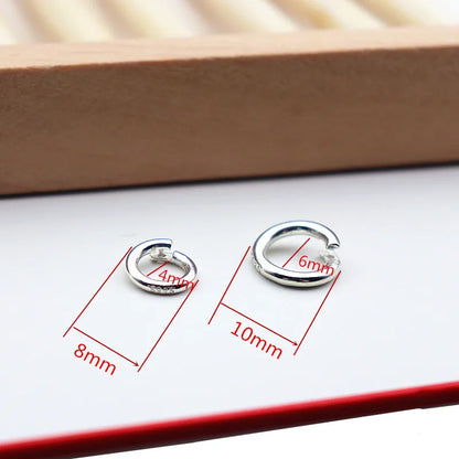 Solid 925 Sterling Silver DIY Jewelry Pendant Connector Bails Clasp Round Components Finding Accessories Making