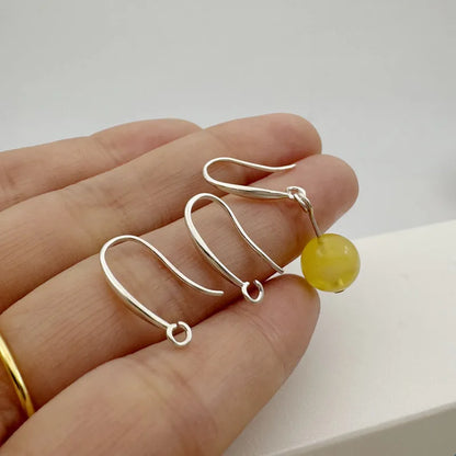 1Pair Solid 925 Sterling Silver Earring Hooks Open Jump DIY Jewelry Making Accessories Finding Components