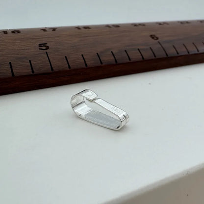 1PCS 12mm Solid 925 Sterling Silver Buckle Pendant Connector DIY Jewelry Accessories Making for Necklace Components