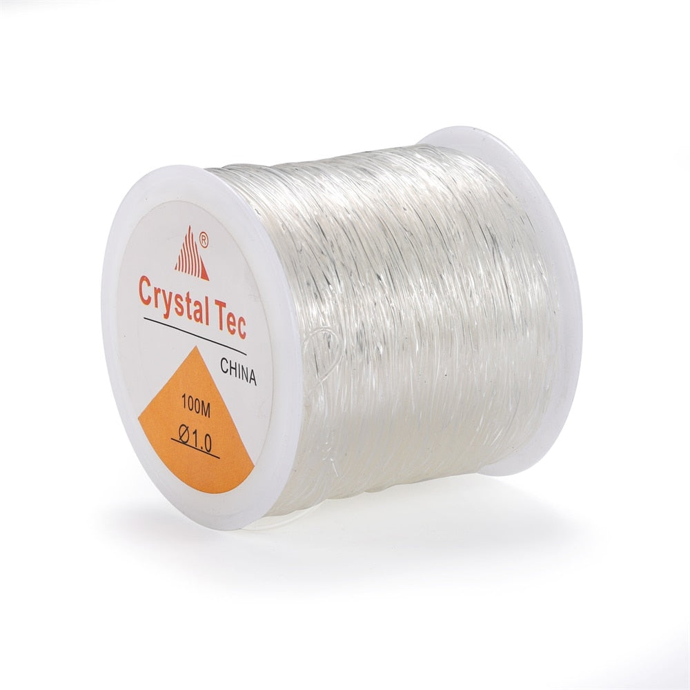 Cordon élastique élastique en cristal transparent, 20 à 100 mètres