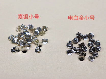925 Sterling Silver Frictionless Earring Back Butterfly Stopper DIY Accessories for Jewelry Making Components  Earplug 1 Pair