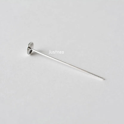925 sterling silver bead cap head pins for Gemstone Jewelry Making Beads,T-pins Needles Pin Jewelry Findings