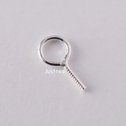 Solid 925 Sterling Silver Pendant Bail Eye Pin, diy jewelry making accessories