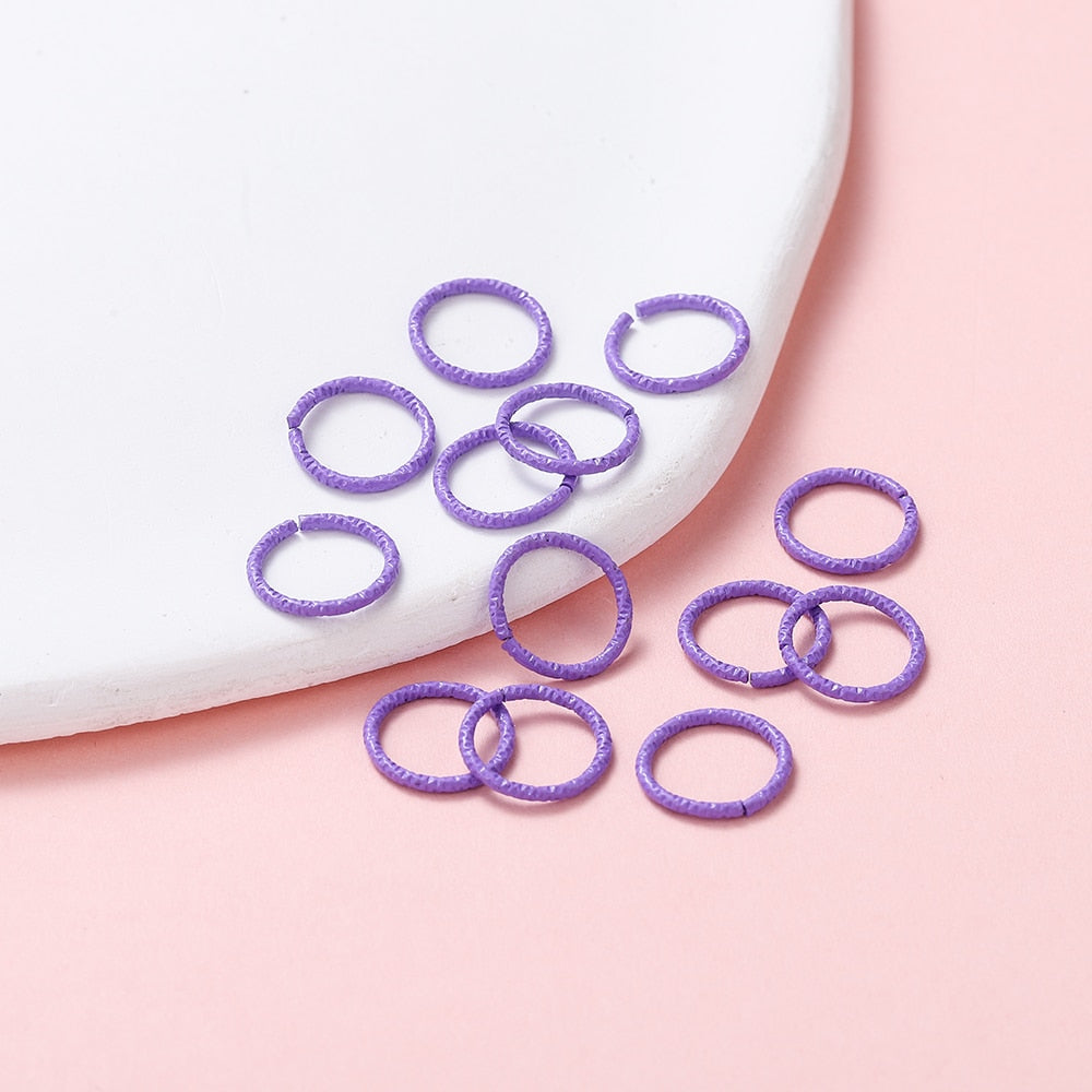 50pcs 8-12mm Colorful Twist Jump Rings