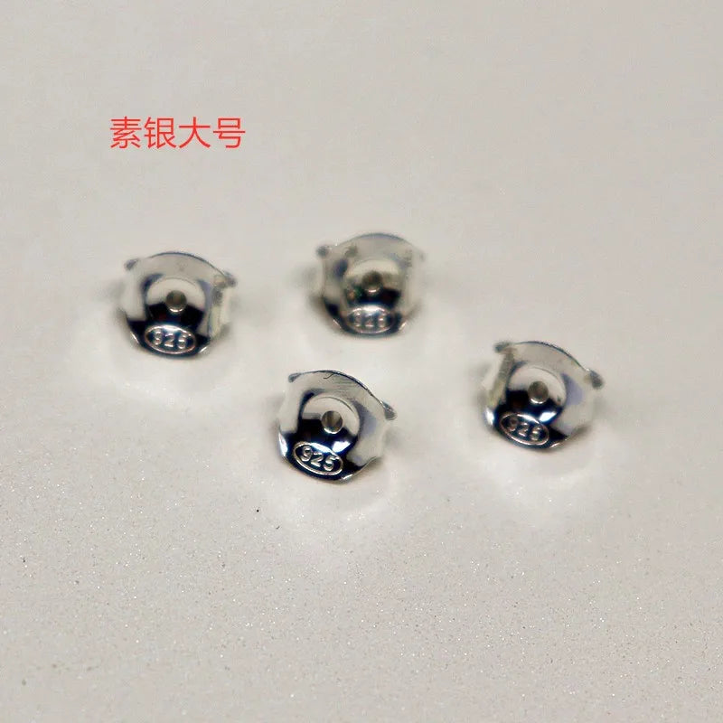 925 Sterling Silver Frictionless Earring Back Butterfly Stopper DIY Accessories for Jewelry Making Components  Earplug 1 Pair