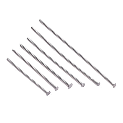 Stainless Steel Headpins, 100pcs