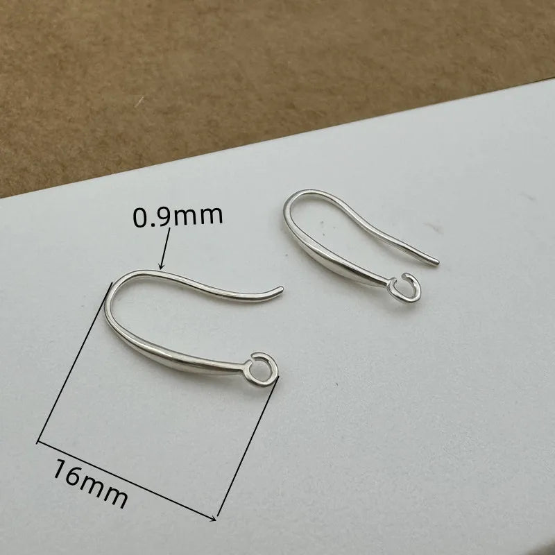 1Pair Solid 925 Sterling Silver Earring Hooks Open Jump DIY Jewelry Making Accessories Finding Components