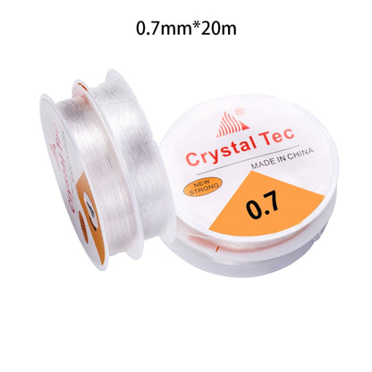 Cordon élastique élastique en cristal transparent, 20 à 100 mètres