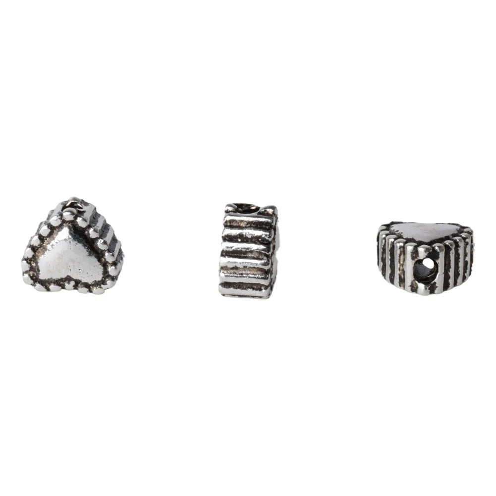 solid 925 sterling silver Heart-shaped charm beads, Thai Silver spacer loose bead with 1.2mm hole jewelry diy components