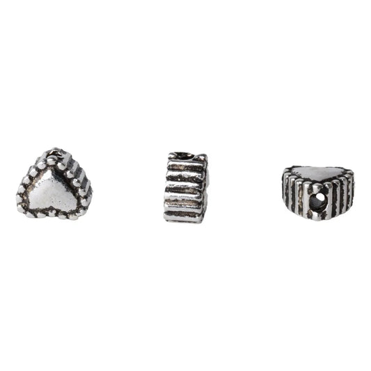 solid 925 sterling silver Heart-shaped charm beads, Thai Silver spacer loose bead with 1.2mm hole jewelry diy components