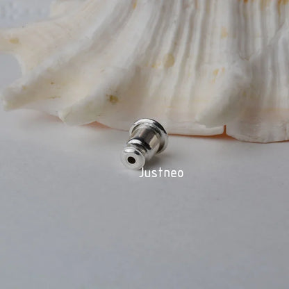 earnut,  solid 925 sterling silver earring backs,earring friction back stopper for stud earrings, 1 pair