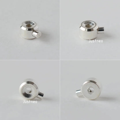 Sterling Silver Cord End Crimp Bead for jewelry making. Tube Crimp End Spacer Beads Tiny Stoppers for DIY Jewelry Craft Making