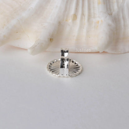 earnut,9.3mm(plain silver) solid 925 sterling silver earring backs,earring friction butterfly back stopper for earstuds