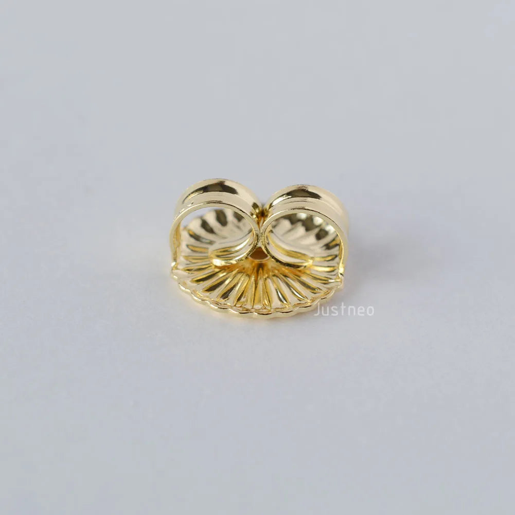 earnut,9.3mm(plain silver) solid 925 sterling silver earring backs,earring friction butterfly back stopper for earstuds