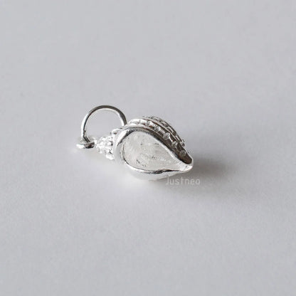 Solid 925 Sterling silver Conch-shaped Charms