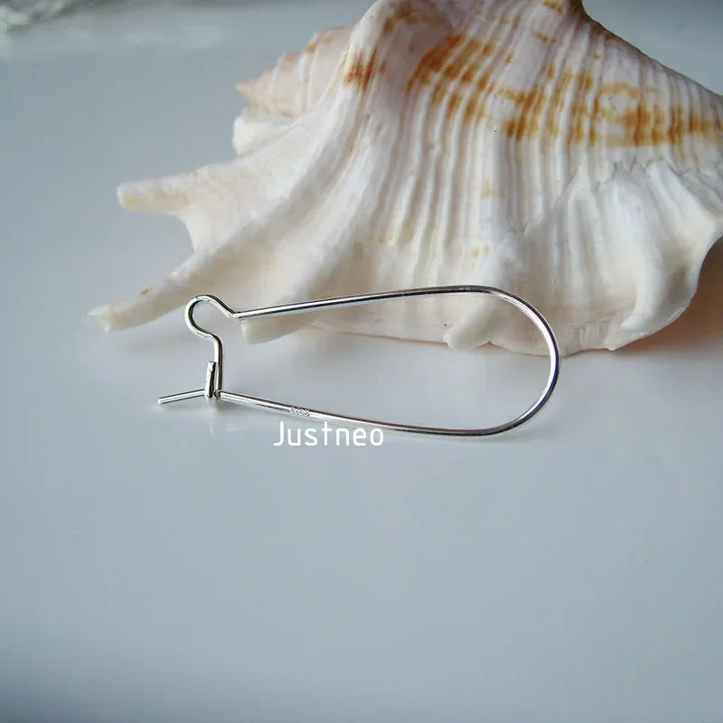 ear hook,31.5*13*0.9mm solid 925 sterling silver earring wire Hook, kidney shaped earring hoop hooks,sold by pair ,1pair