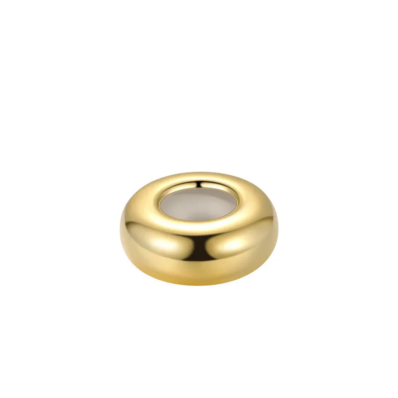 1PCS Solid 925 Sterling Silver Beads Rubber Inside Plug Telescopic DIY Jewelry Accessories Making Components Finding