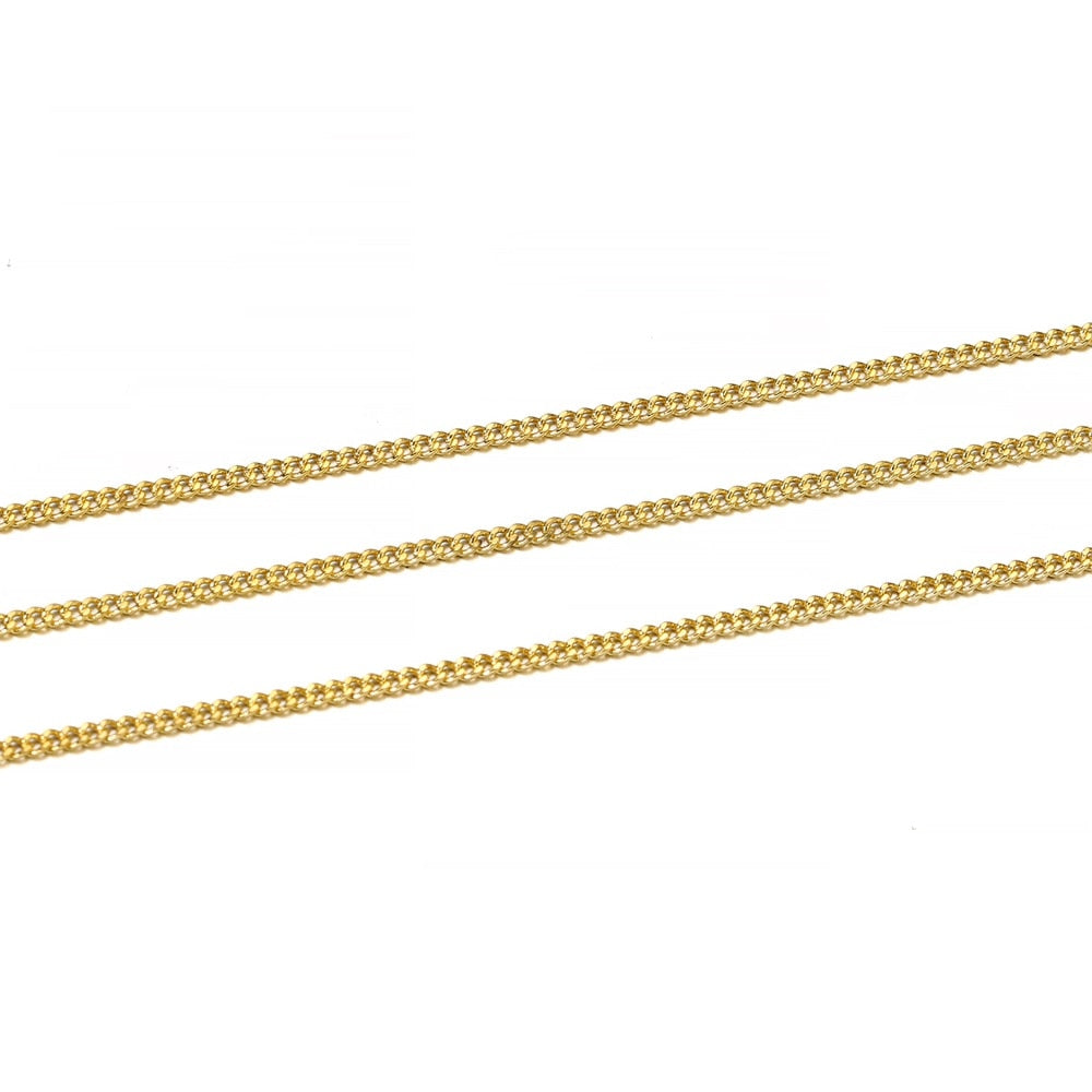 Plated Necklace Chains, Brass 5 10m lot