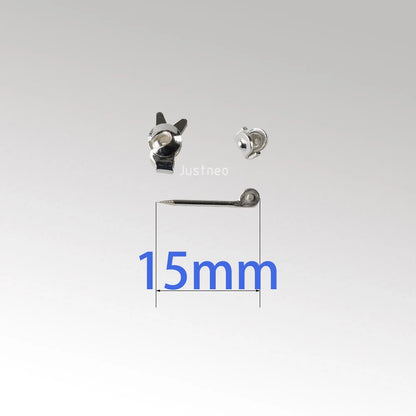 Sterling Silver Brooch Pin Findings, Silver Brooch Pin Catchs / Pin stems/ Pin Ends, Pin Back Straight Locking Jewelry Finding