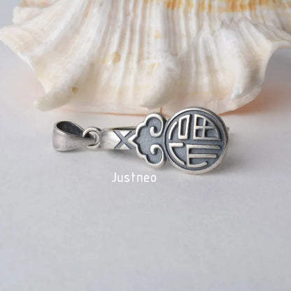 Solid 925 sterling silver blessing pendant clasp connector, Thai Silver pinch bail for necklace & pendant silver jewelry