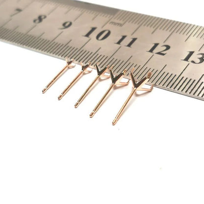 1 Pair  S925 Sterrling Silver Blank Earring Post Stud 4 Claw Plating with 2.5 3 4 5 6 8mm Pad for DIY Jewelry Findings Making