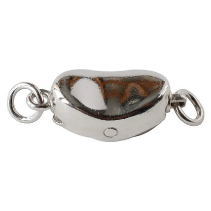 solid 925 sterling silver pea-shaped security tab clasp for necklace/bracelet