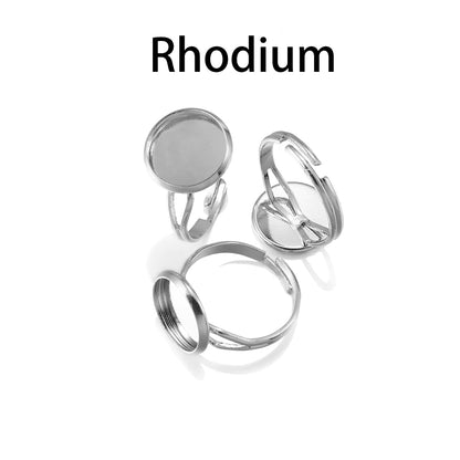 10pcs Adjustable Ring Base for Glass Cabochons