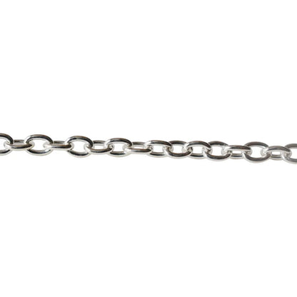Silver Chain for Jewelry making, 925 Sterling Silver Oval Cable Chain bulk Loose Rope Link Diy Components and Finding
