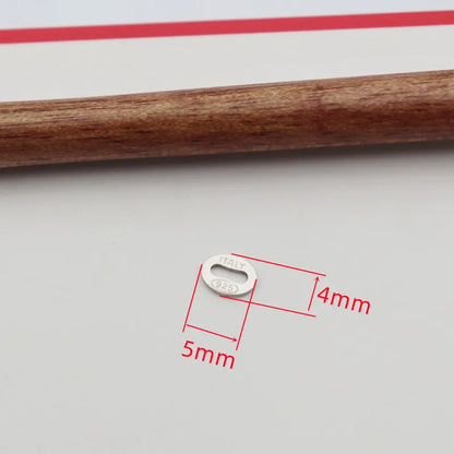 1 Piece 925 Sterlng Silver Connectors Double Hole DIY Tag Making Accessories Jewelry Necklace Bracelets