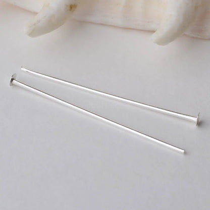 925 Sterling Silver Flat Head Pins, Silver T-pin For Jewelry Making Findings