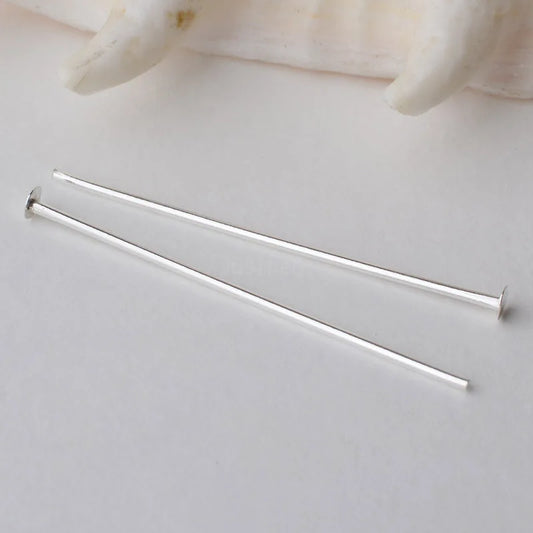 925 Sterling Silver Flat Head Pins, Silver T-pin For Jewelry Making Findings