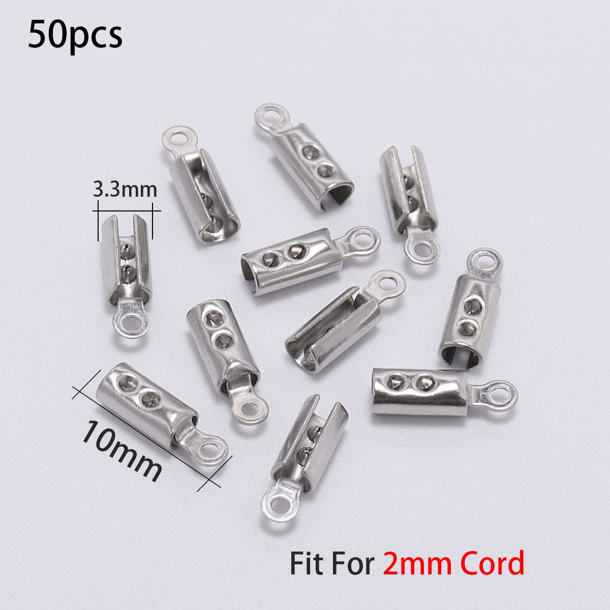 Bouchons de perles à sertir en acier inoxydable doré, 30 à 50 pièces