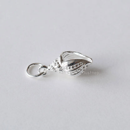 Solid 925 Sterling silver Conch-shaped Charms