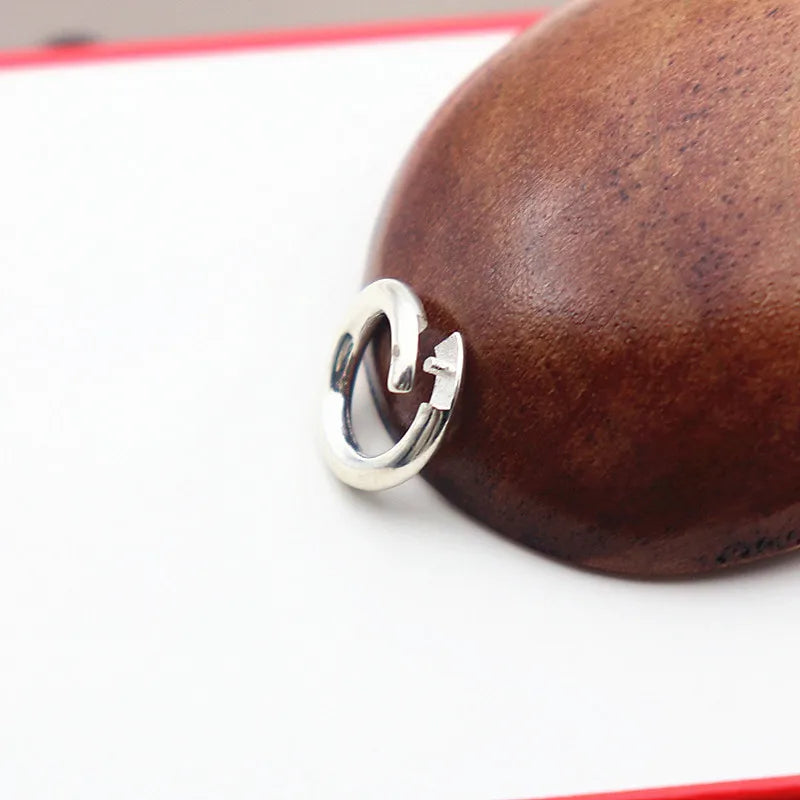 Solid 925 Sterling Silver DIY Jewelry Pendant Connector Bails Clasp Round Components Finding Accessories Making