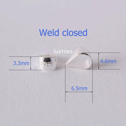 Solid 925 Sterling Silver Pendant Clasp Bail Connector for necklace & pendant silver jewelry,diy