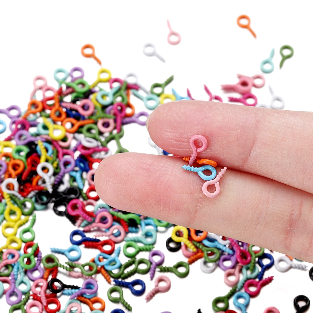4x8mm Colorful Mini Eye Pins, 200pcs