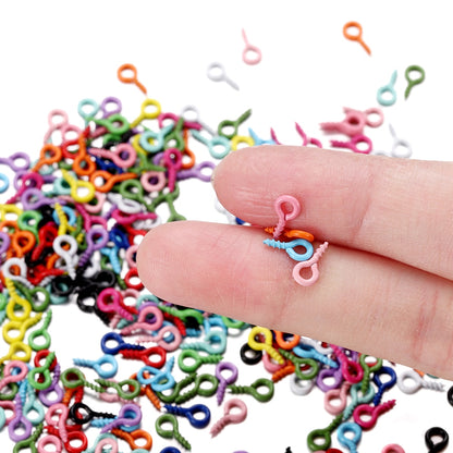 4x8mm Colorful Mini Eye Pins, 200pcs