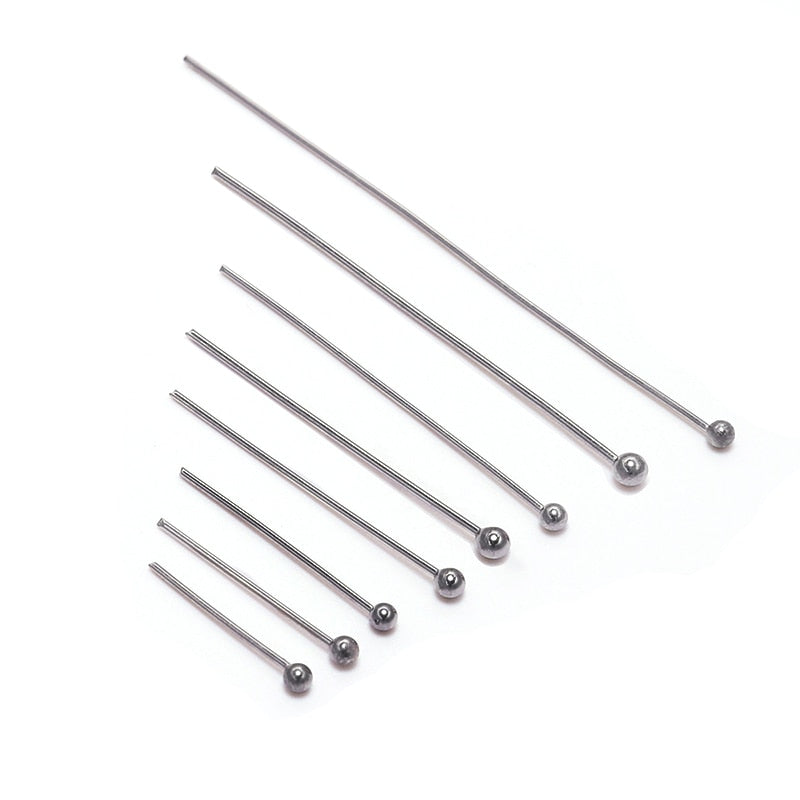 Stainless Steel Headpins, 100pcs