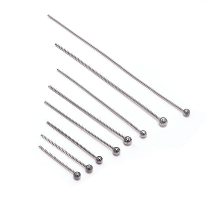 Stainless Steel Headpins, 100pcs