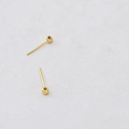 1Pair Solid 925 Sterling Silver Earring Studs Ear Post Making with Silicon Hollow for Jewelry Findings DIY Accessories