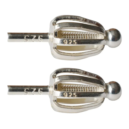 Solid 925 Sterling Silver screw Stud Earring Post Pin with screw earring backs for Pearl earring stud Jewelry diy Components