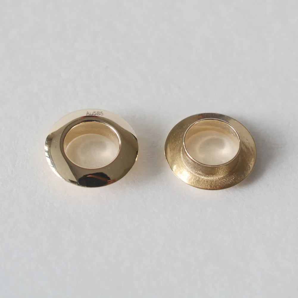 AU585 Solid 14k Carat Gold Eyelet Rivets for Big Hole Beads, jewelry DIY gold findings/components
