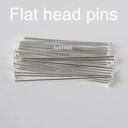 925 Sterling Silver Flat Head Pins, Silver T-pin For Jewelry Making Findings