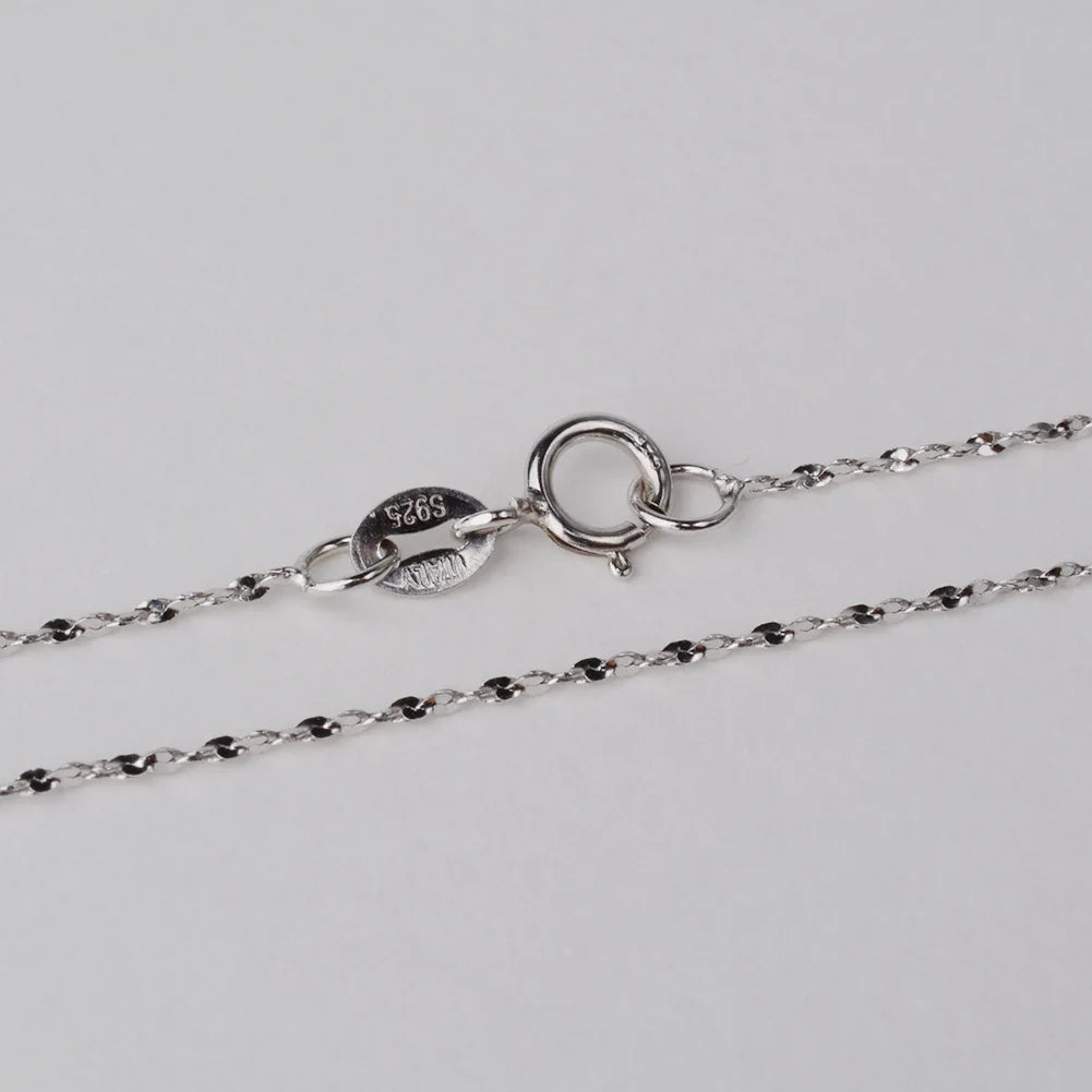 925 Sterling Silver Shimmering Starry Night Necklace, Fine Dainty Sparkle Chain for Women