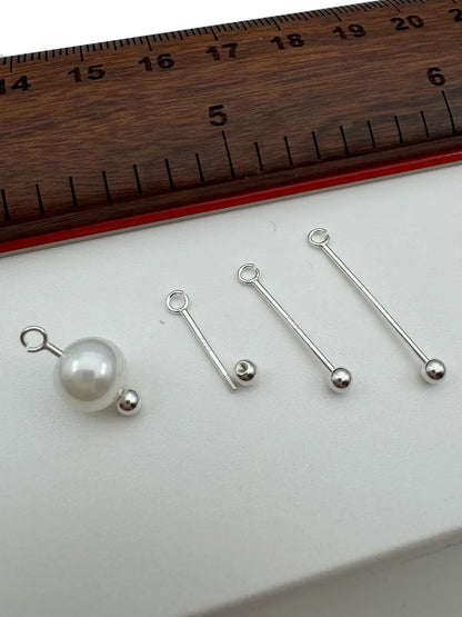 1PCS Solid 925 Sterling Silver Screw Needle Buckle Accessories Making DIY Jewelry Pendants Finding