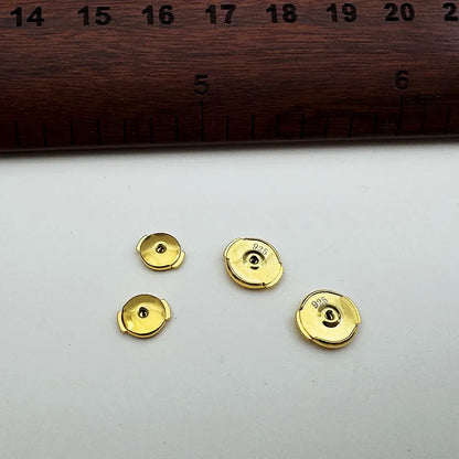 1 Pair Solid 925 Sterling Silver Earring Backs 18k Gold Studs Locking Safety Hypoallergenic DIY Jewelry Making Accessories