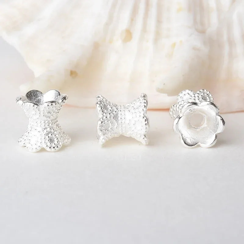 solid 925 sterling silver beads,spacer charm bead with 1.7mm hole jewelry diy components accessories