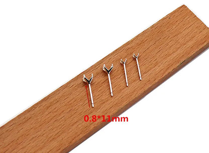 1 Pair  S925 Sterrling Silver Blank Earring Post Stud 4 Claw Plating with 2.5 3 4 5 6 8mm Pad for DIY Jewelry Findings Making