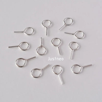 Solid 925 Sterling Silver Pendant Bail Eye Pin, diy jewelry making accessories