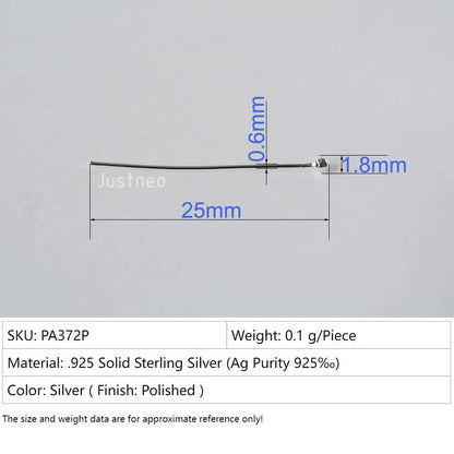 925 Sterling Silver Ball Head Pins For Jewelry Making, Silver Round Bead Head Pins, Silver Findings Head Ball Pins